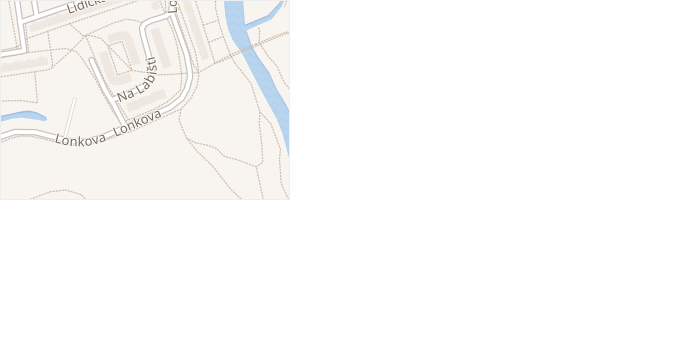 Na Labišti v obci Pardubice - mapa ulice