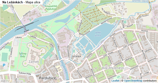 Na Ležánkách - mapa ulice
