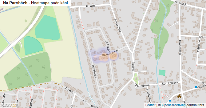 Na Parohách - mapa podnikání