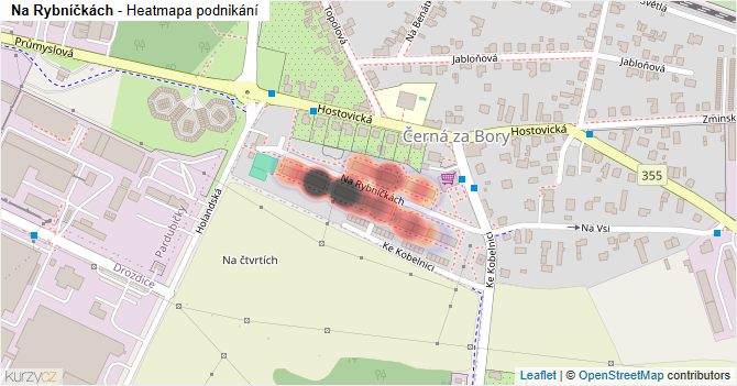 Na Rybníčkách - mapa podnikání