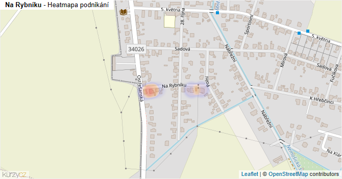 Na Rybníku - mapa podnikání