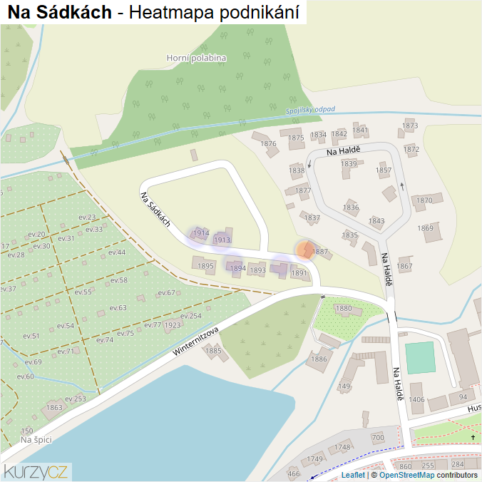 Mapa Na Sádkách - Firmy v ulici.