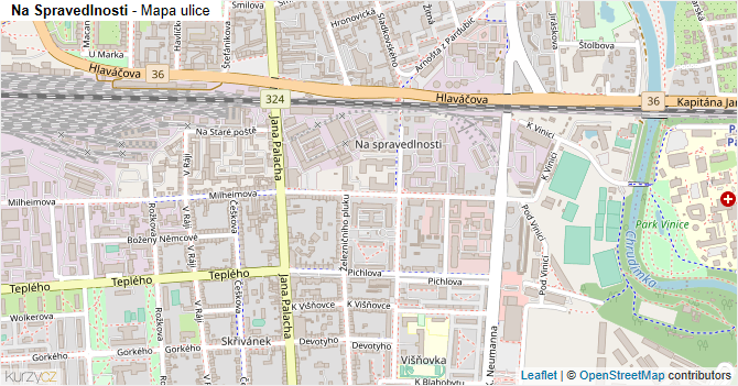 Na Spravedlnosti - mapa ulice