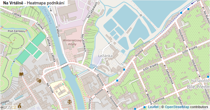 Na Vrtálně - mapa podnikání