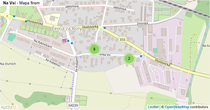Na Vsi - mapa firem