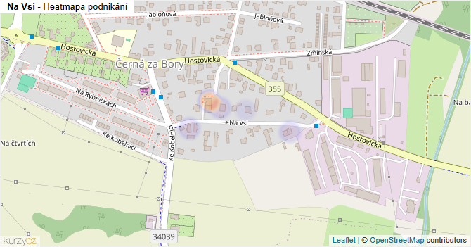 Na Vsi - mapa podnikání