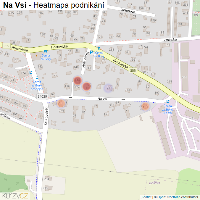 Mapa Na Vsi - Firmy v ulici.