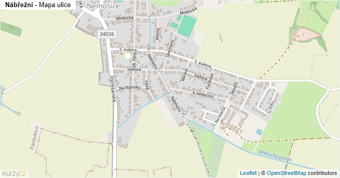 Nábřežní - mapa ulice