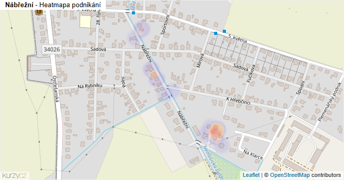 Nábřežní - mapa podnikání