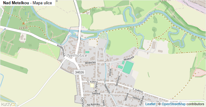 Nad Metelkou - mapa ulice