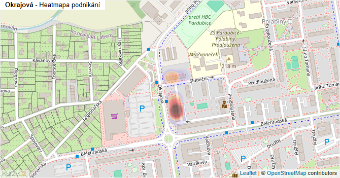 Okrajová - mapa podnikání
