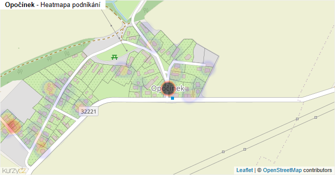 Opočínek - mapa podnikání