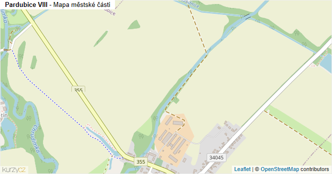 Pardubice VIII - mapa městské části
