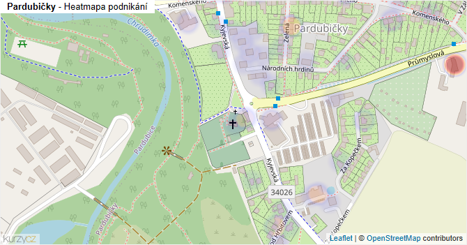 Pardubičky - mapa podnikání