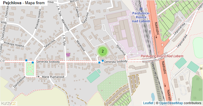 Pejchlova - mapa firem