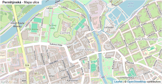 Pernštýnská - mapa ulice