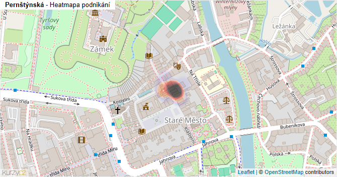 Pernštýnská - mapa podnikání