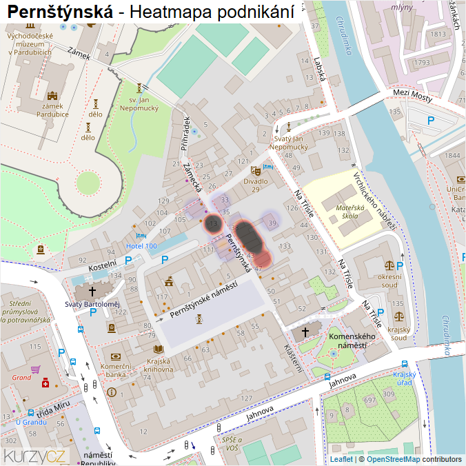 Mapa Pernštýnská - Firmy v ulici.