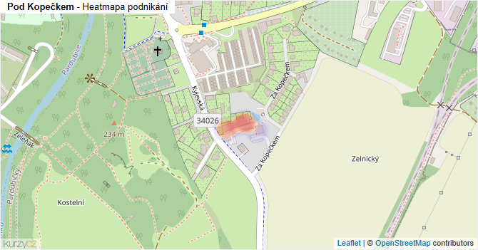 Pod Kopečkem - mapa podnikání