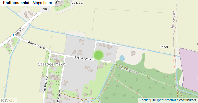Podhumenská - mapa firem