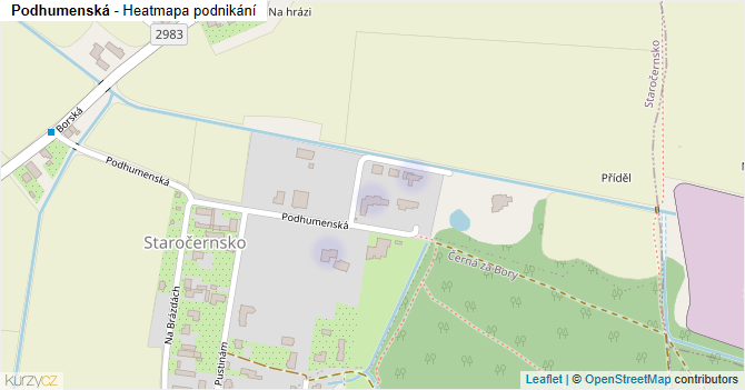 Podhumenská - mapa podnikání