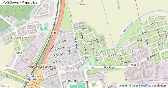 Poláčkova - mapa ulice