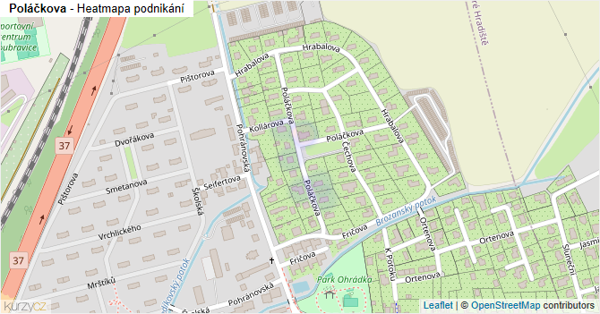 Poláčkova - mapa podnikání