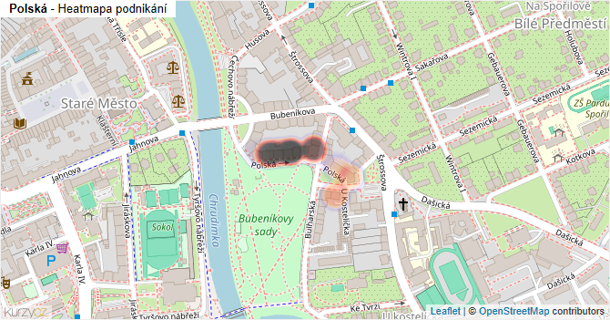 Polská - mapa podnikání