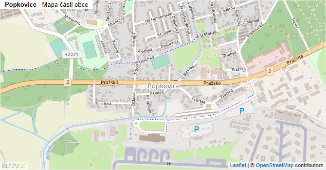 Popkovice - mapa části obce