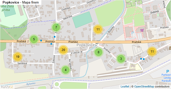 Popkovice - mapa firem