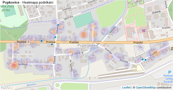 Popkovice - mapa podnikání