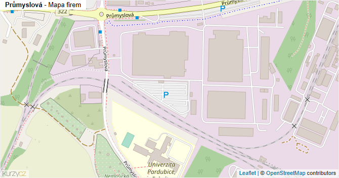 Průmyslová - mapa firem