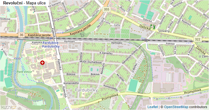 Revoluční - mapa ulice