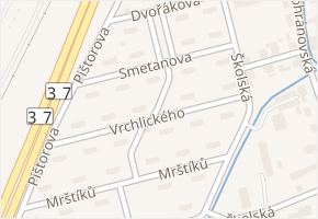 Smetanova v obci Pardubice - mapa ulice