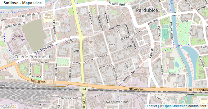 Smilova - mapa ulice