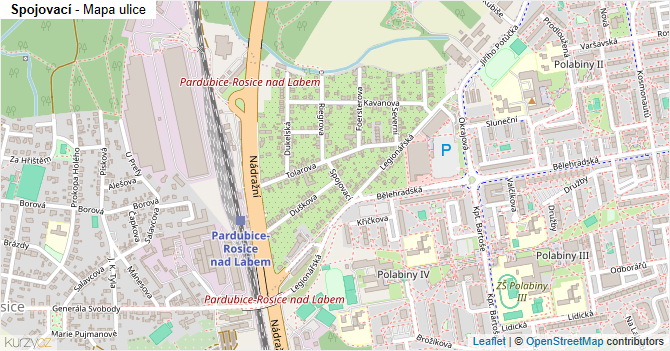 Spojovací - mapa ulice