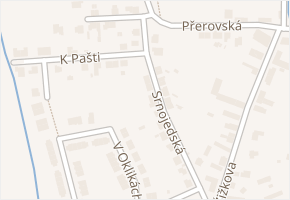 Srnojedská v obci Pardubice - mapa ulice