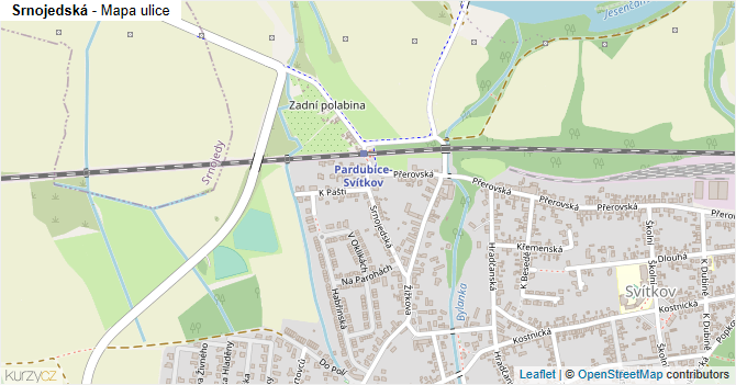 Srnojedská - mapa ulice