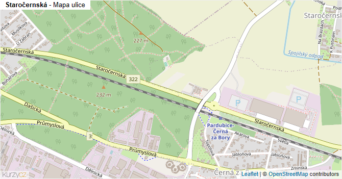 Staročernská - mapa ulice