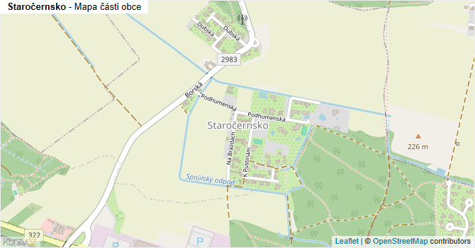 Staročernsko - mapa části obce