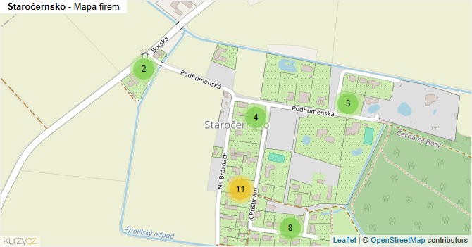 Staročernsko - mapa firem
