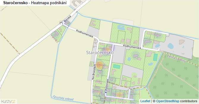Staročernsko - mapa podnikání