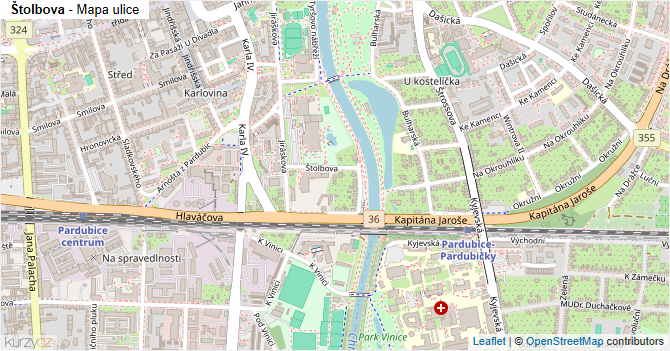 Štolbova - mapa ulice