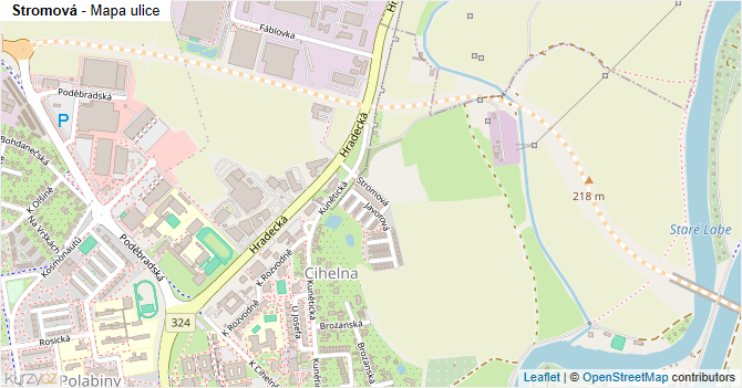 Stromová - mapa ulice