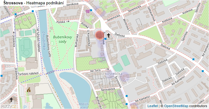 Štrossova - mapa podnikání