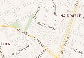 Studánecká v obci Pardubice - mapa ulice
