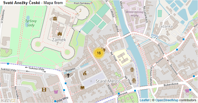 Svaté Anežky České - mapa firem