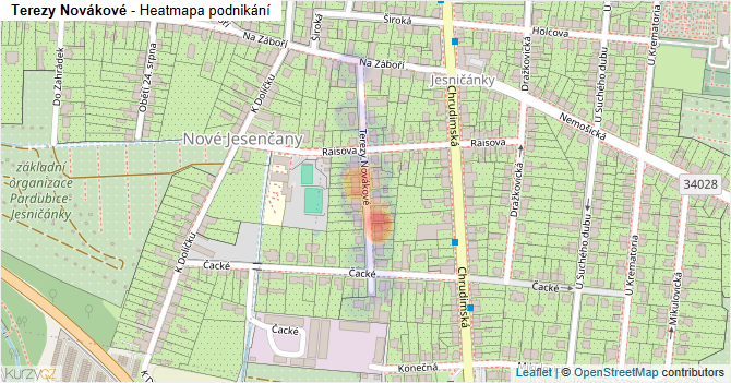 Terezy Novákové - mapa podnikání