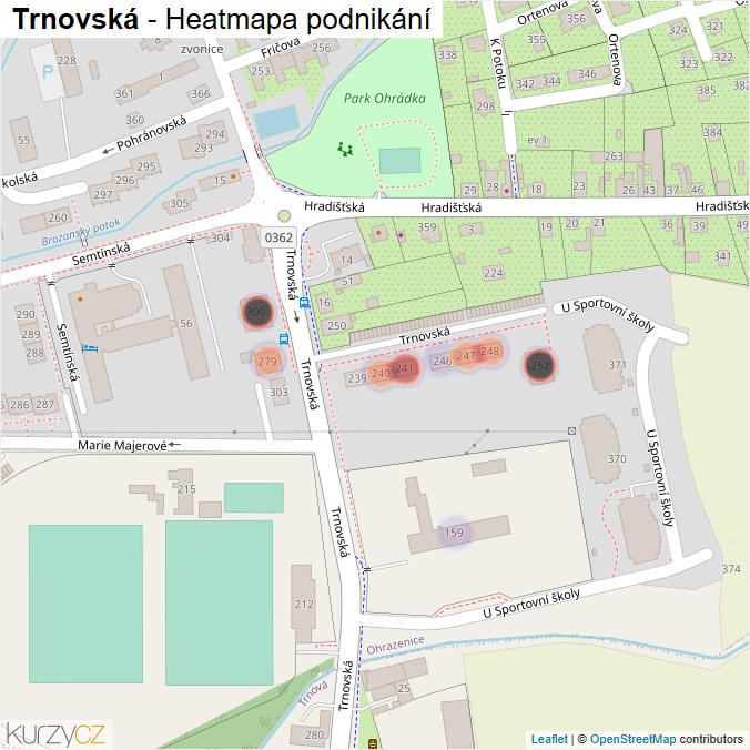 Mapa Trnovská - Firmy v ulici.