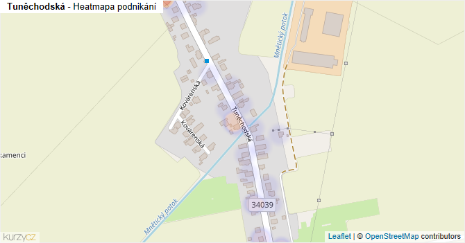 Tuněchodská - mapa podnikání